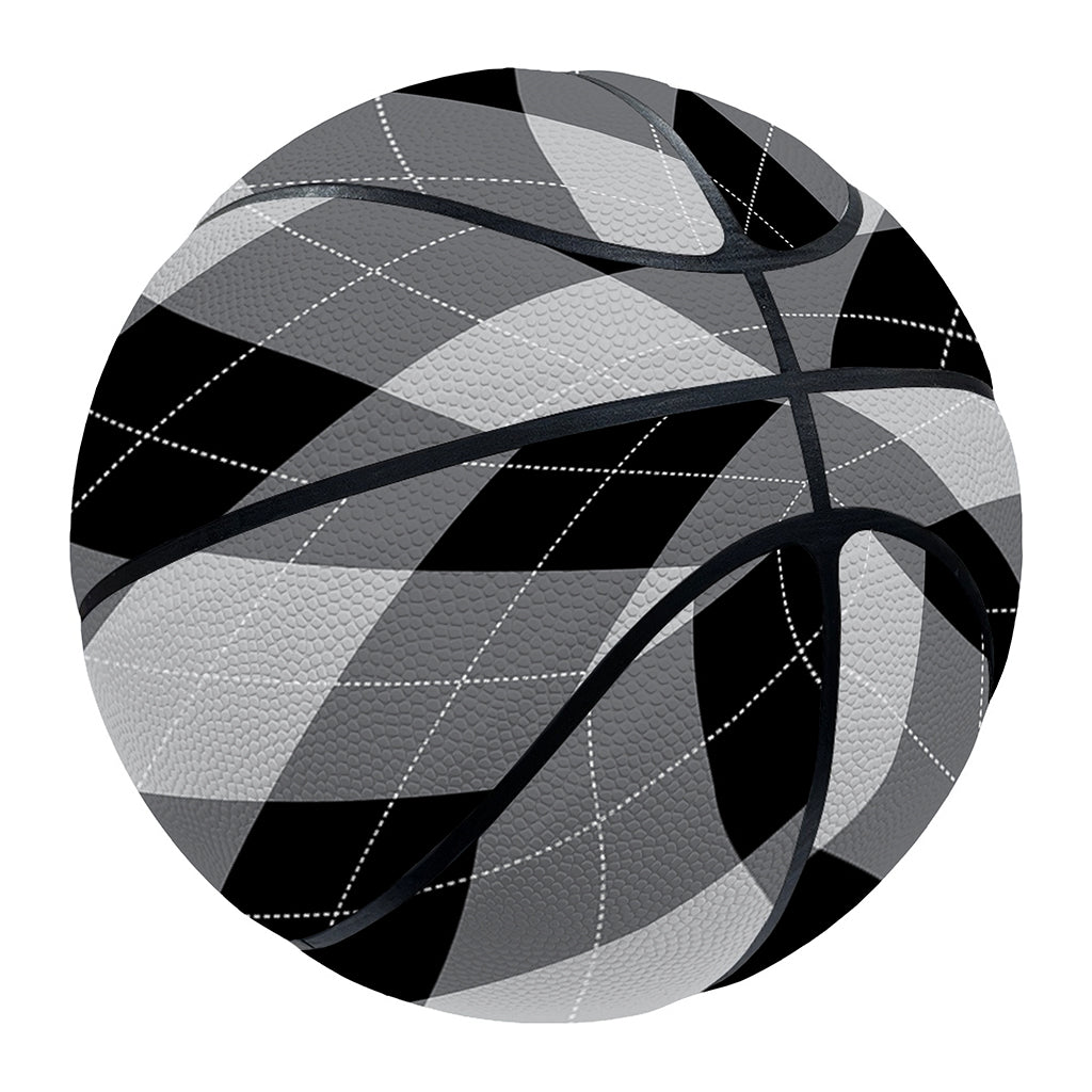 Grey And Black Argyle Pattern Print Basketball
