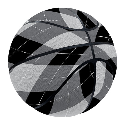 Grey And Black Argyle Pattern Print Basketball