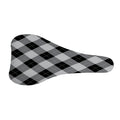 Grey And Black Argyle Pattern Print Bicycle Seat Cover