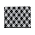 Grey And Black Argyle Pattern Print Bifold Wallet