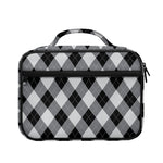Grey And Black Argyle Pattern Print Briefcase Bible Bag