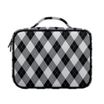 Grey And Black Argyle Pattern Print Briefcase Bible Bag