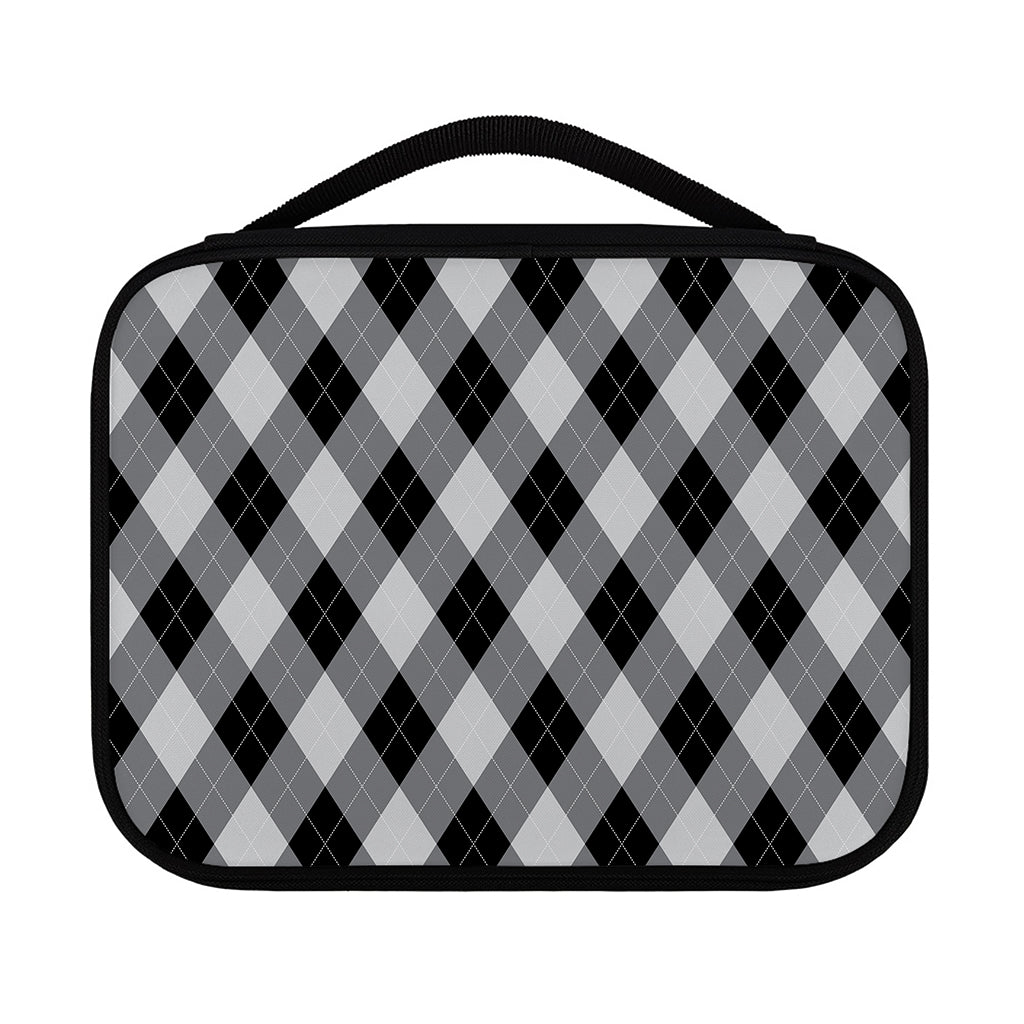 Grey And Black Argyle Pattern Print Classic Bible Case