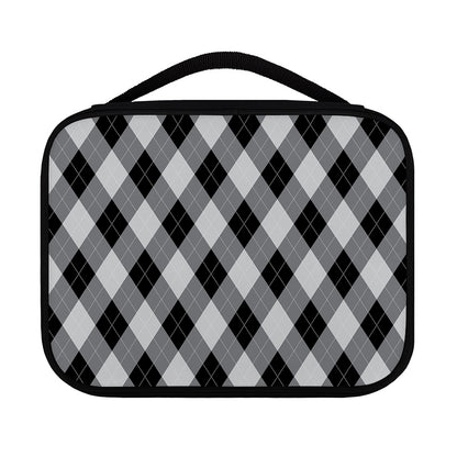Grey And Black Argyle Pattern Print Classic Bible Case