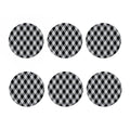 Grey And Black Argyle Pattern Print Coaster Set