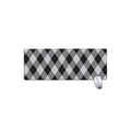 Grey And Black Argyle Pattern Print Extended Mouse Pad