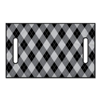 Grey And Black Argyle Pattern Print Golf Cart Seat Cover