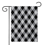 Grey And Black Argyle Pattern Print House Flag
