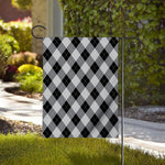 Grey And Black Argyle Pattern Print House Flag