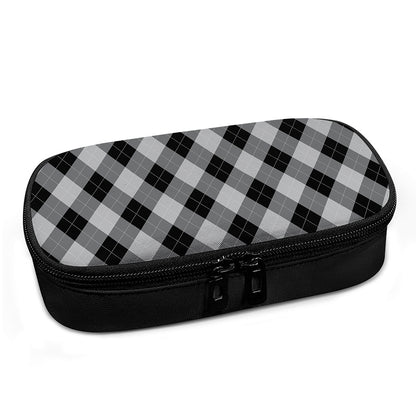Grey And Black Argyle Pattern Print Insulin Cooler Travel Case