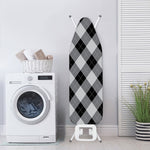 Grey And Black Argyle Pattern Print Ironing Board Cover