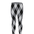 Grey And Black Argyle Pattern Print Men's Leggings
