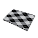 Grey And Black Argyle Pattern Print Pet Cooling Mat Cover