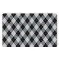 Grey And Black Argyle Pattern Print Polyester Doormat