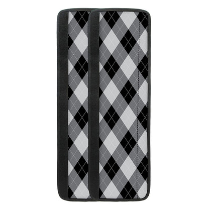 Grey And Black Argyle Pattern Print Refrigerator Handle Covers