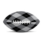 Grey And Black Argyle Pattern Print Rugby Ball