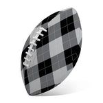 Grey And Black Argyle Pattern Print Rugby Ball