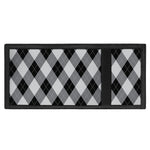 Grey And Black Argyle Pattern Print Trifold Wallet