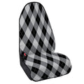 Grey And Black Argyle Pattern Print Waterproof Car Seat Cover