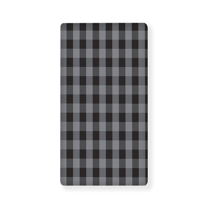 Grey And Black Check Pattern Print Baby Crib Sheet