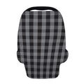 Grey And Black Check Pattern Print Baby Seat Cover