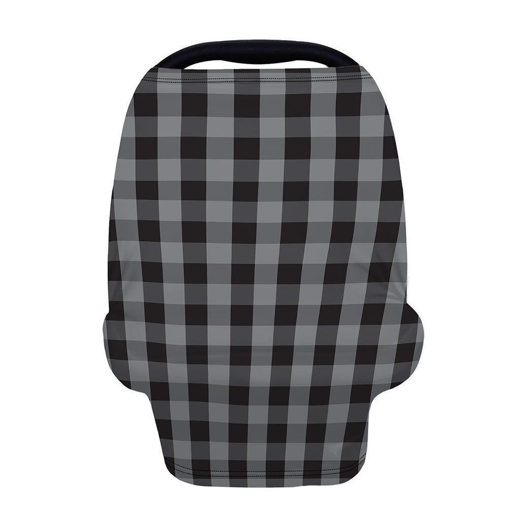 Grey And Black Check Pattern Print Baby Seat Cover