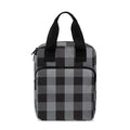 Grey And Black Check Pattern Print Bible Tote Bag