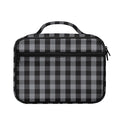 Grey And Black Check Pattern Print Briefcase Bible Bag