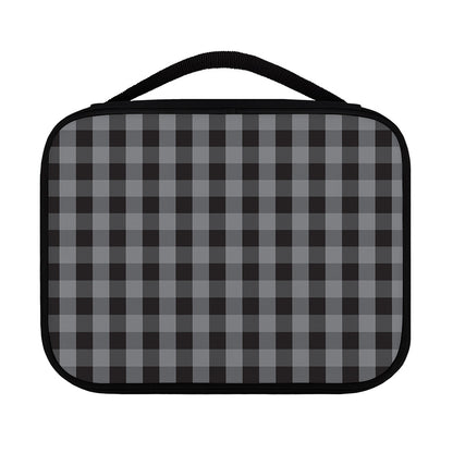 Grey And Black Check Pattern Print Classic Bible Case