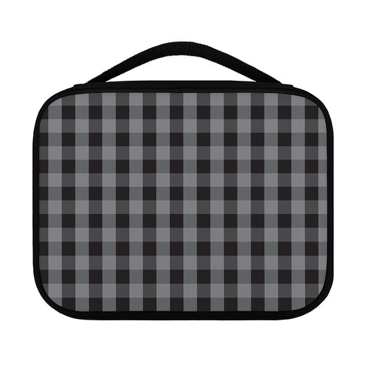 Grey And Black Check Pattern Print Classic Bible Case