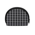 Grey And Black Check Pattern Print Coin Purse