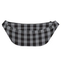 Grey And Black Check Pattern Print Fanny Pack