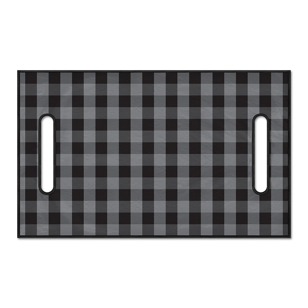 Grey And Black Check Pattern Print Golf Cart Seat Cover