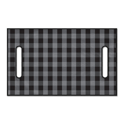 Grey And Black Check Pattern Print Golf Cart Seat Cover