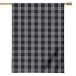Grey And Black Check Pattern Print House Flag