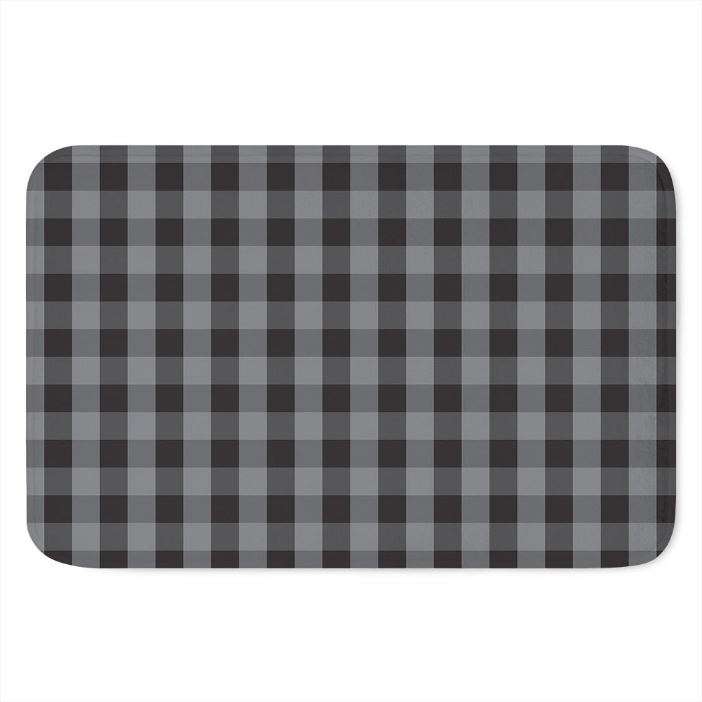 Grey And Black Check Pattern Print Indoor Door Mat