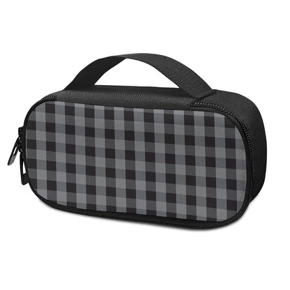 Grey And Black Check Pattern Print Insulin Cooler Travel Case