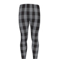 Grey And Black Check Pattern Print Men's Leggings
