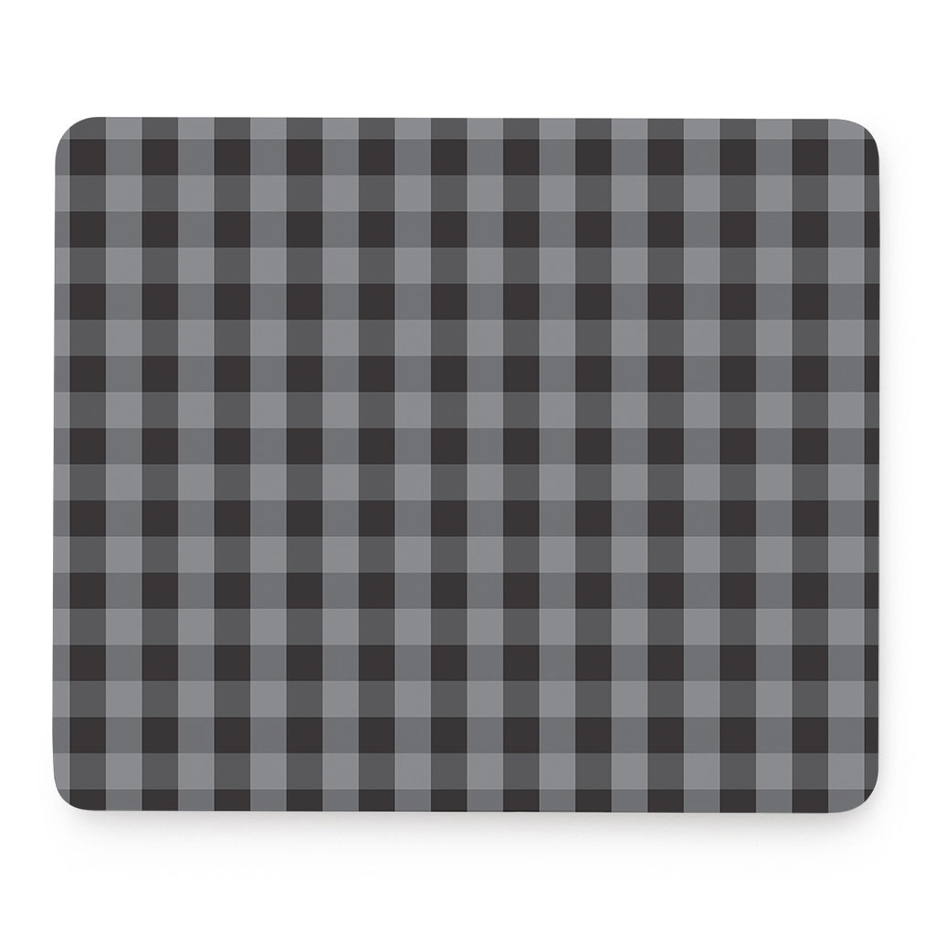 Grey And Black Check Pattern Print Mouse Pad