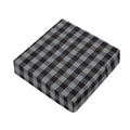 Grey And Black Check Pattern Print Outdoor Seat Cushion Cover