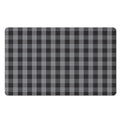 Grey And Black Check Pattern Print Polyester Doormat