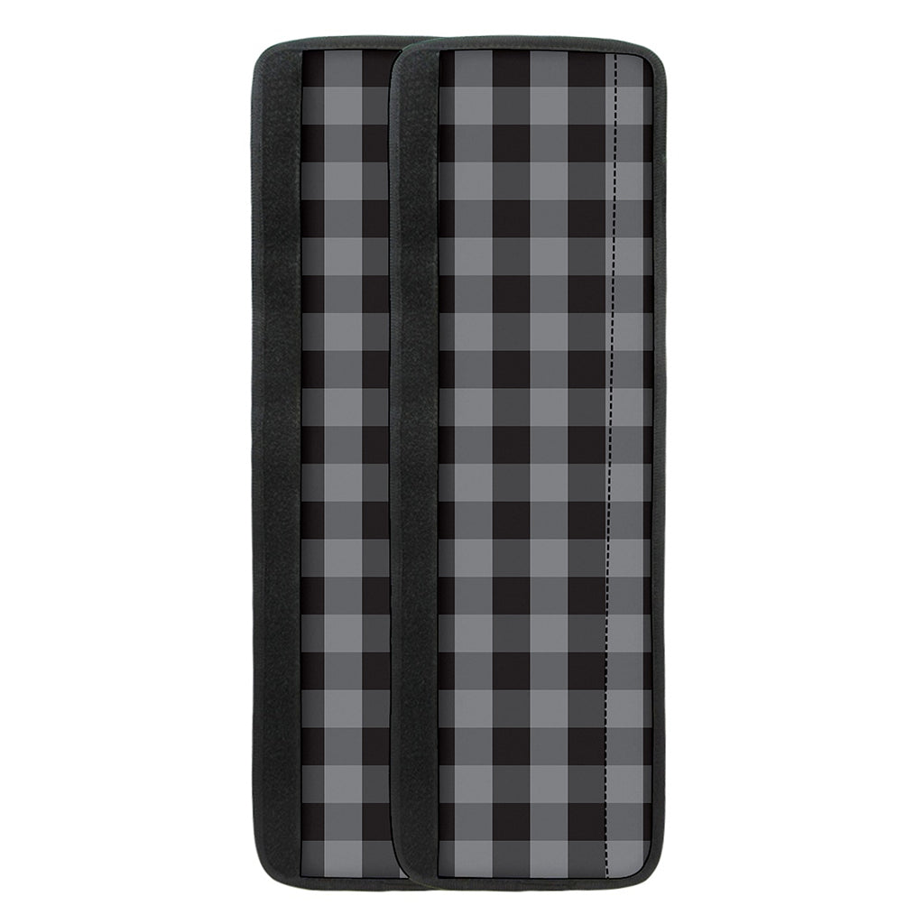 Grey And Black Check Pattern Print Refrigerator Handle Covers