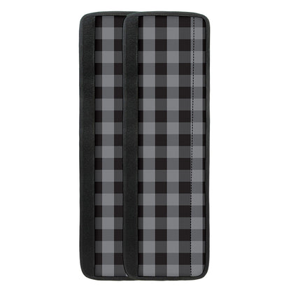 Grey And Black Check Pattern Print Refrigerator Handle Covers