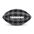 Grey And Black Check Pattern Print Rugby Ball