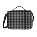 Grey And Black Check Pattern Print Shoulder Strap Bible Bag