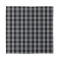 Grey And Black Check Pattern Print Silk Bandana