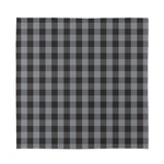 Grey And Black Check Pattern Print Silk Bandana