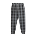 Grey And Black Check Pattern Print Sweatpants