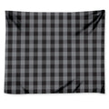 Grey And Black Check Pattern Print Tapestry