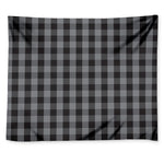 Grey And Black Check Pattern Print Tapestry